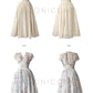 Aconiconi  high-end V-neck A-Line Vintage printed tea summer dress- Yufu fairy