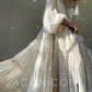 Aconiconi Bohemia Lantern Sleeve Loose vacation chiffon long dress - Huanxi dream