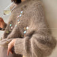 Fold Streamer Weaving Shadow Alpaca Lazy Sweater - hbye
