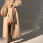Aconiconi｜Galan Sumu long-haired high-grade woolen long coat- Kalanchoe