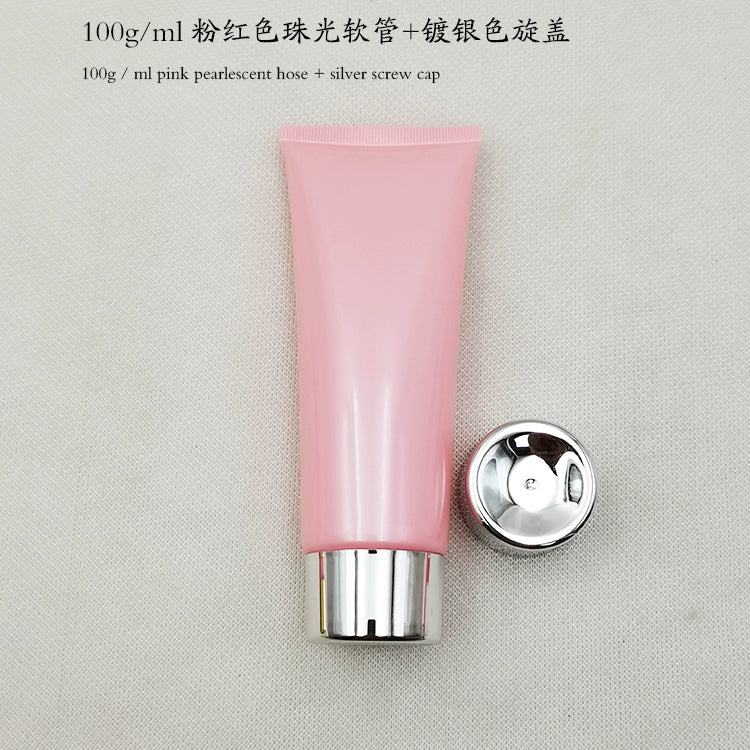 Spot 100gml custom skin care products, cosmetics, facial cleanser, hand cream, pink hose, sub-bottle, packaging material tube