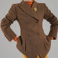 Huanzi  worsted wool high-end vintage British women's autumn winter blazer - Tiwe