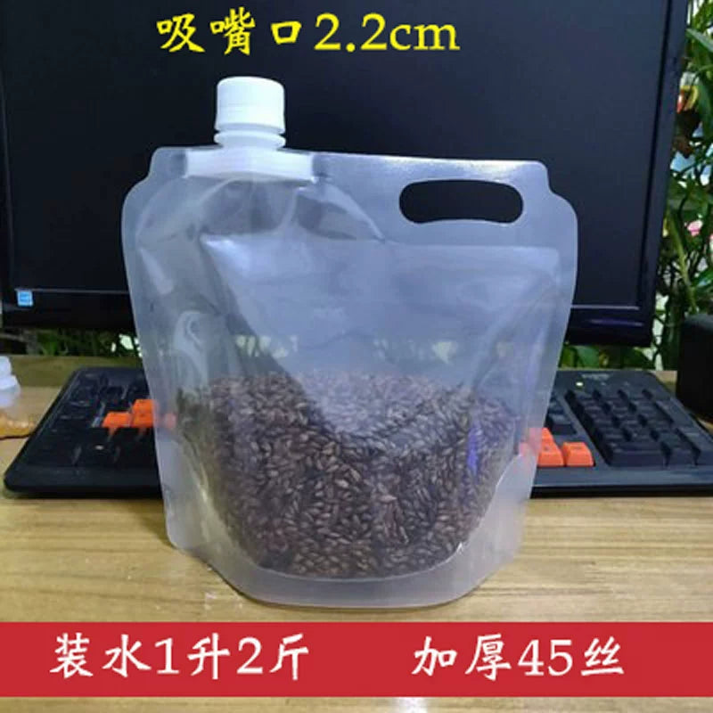 Hot soup bag: 2 kg laundry detergent bag, stand-up bag, portable liquid packaging bag, plastic composite bag, 6 kg large mouth spout bag