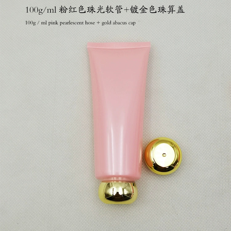 Spot 100gml custom skin care products, cosmetics, facial cleanser, hand cream, pink hose, sub-bottle, packaging material tube