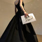 Aconiconi Elegant Black French Sleeveless High Waist Tutu Dinner Dress- Baileys