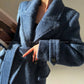 Aconiconi｜Galan Sumu long-haired high-grade woolen long coat- Kalanchoe