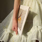 Aconiconi Luxury Off White floral print Puff Sleeve French cottaage bridal Dress- Yurui Chuning