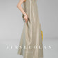 Huanzi custom high-end long sleeveless V-neck dress summer - Miel