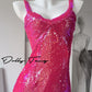 DOLLY Elegant Pink Barbie V-Neck Sleeveless Sequin Long Party Dress-JOY