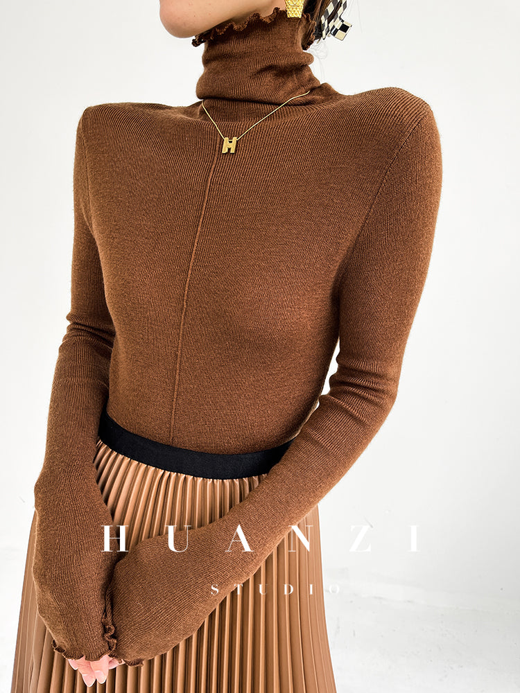 Huanzi custom turtleneck pullover knitted sweater autumn winter - Bililly