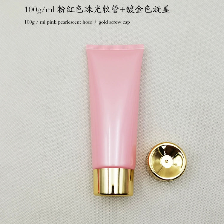 Spot 100gml custom skin care products, cosmetics, facial cleanser, hand cream, pink hose, sub-bottle, packaging material tube