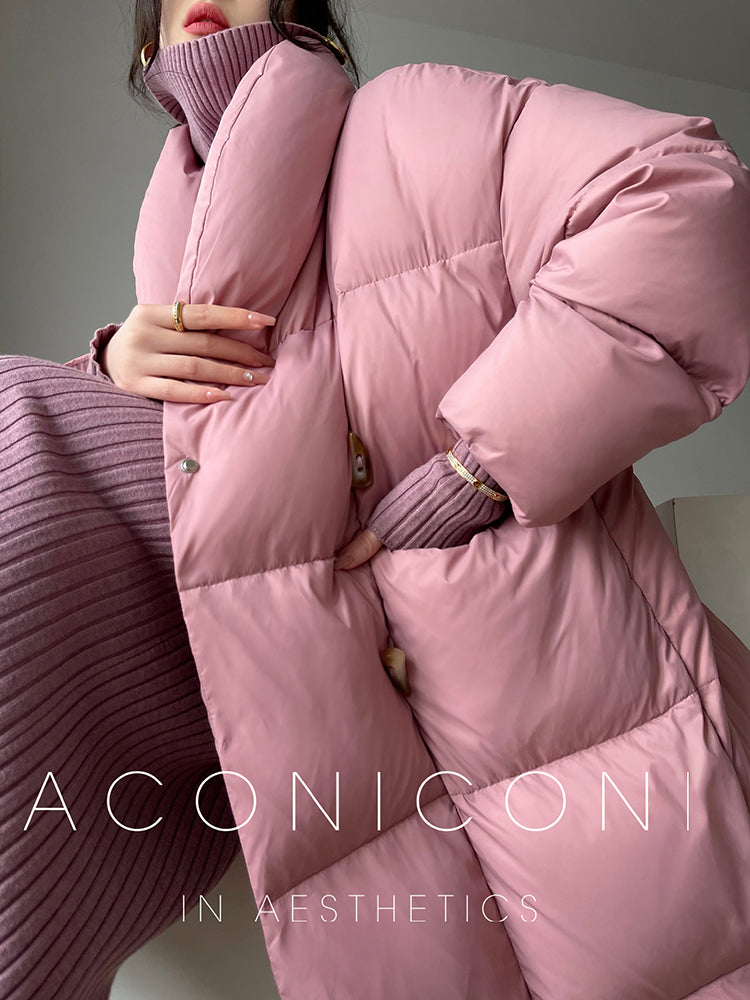 Aconiconi 90 White Duck Down Long Down Jacket winter coat - Pistil