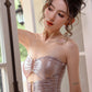 DOLLY Luxury Sleeveless Skin Revealing Tube Top Hollow Birthday Dress-MIA