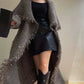 Aconiconi Boho Long Loose Knitted Sweater Tassel Jacket-Loose Tea Quinoa