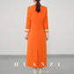 Huanzi custom high-grade orange double-sided cashmere wool autumn winter coat - Cirre