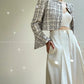 Aconiconi Eleant White Waist Loose Long Straight Suit Dinner Pants- Cloud Steps