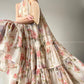 Aconiconi High End Floral Print Sleeve Less Halter Neck Long Resort Dress- Spring Dream