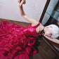 DOLLY High End Rose Square Collar Sleeveless Handmade Flower Long Dinner Dress-RITA