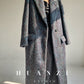 Huanzi custom dyed couture mohair water ripple wool cautumn and winter coat  - Kendu