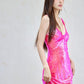 DOLLY Elegant Pink Barbie V-Neck Sleeveless Sequin Long Party Dress-JOY