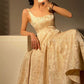 Aconiconi Light luxury gilt French jacquard midi Bridal dress - Twilight