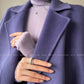 Aconiconi Long Double-Sided High-End Full Wool Purple Coat - Mel Dream