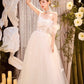 DOLLY Elegant White Off Shoulder Short Sleeve Flower Wedding Dress-SOPHIE  (V)