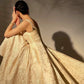 Aconiconi Light luxury gilt French jacquard midi Bridal dress - Twilight