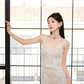 DOLLY Elegant White Sleeveless Lace Slim Fit Long Wedding Dress-SUN