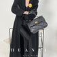 Huanzi French Hepburn style high-end double-sided cashmere wool tweed coat - Siriio