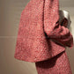 Aconiconi｜ bright  autumn and winter elegant design jacket Skirt - Rose tea