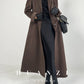 Huanzi French Hepburn style high-end double-sided cashmere wool tweed coat - Siriio