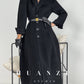 Huanzi French Hepburn style high-end double-sided cashmere wool tweed coat - Siriio