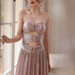 DOLLY Luxury Sleeveless Skin Revealing Tube Top Hollow Birthday Dress-MIA