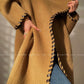 Aconiconi  Long Sleeve Braided Wool Coat- Nocturne of Grass Stream