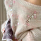 Fold Streamer Weaving Shadow Alpaca Lazy Sweater - hbye