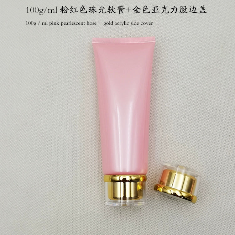 Spot 100gml custom skin care products, cosmetics, facial cleanser, hand cream, pink hose, sub-bottle, packaging material tube