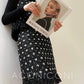 Aconiconi Marvel Star French vintage long short black tweed skirt top - Ceitr
