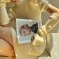 Cream milk red knitted puff sleeve sweater dress-  Mousse Milk Puff