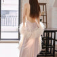 DOLLY Luxury Rose Stain Sleeveless Backless Pleated Long Banquet Dress-Fago