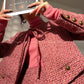 Aconiconi｜ bright  autumn and winter elegant design jacket Skirt - Rose tea