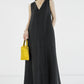 Huanzi custom high-end long sleeveless V-neck dress summer - Miel