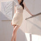 DOLLY High End French Style Crew Neck Sleeveless Beaded Short Party Dress-TORI