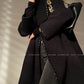 Aconiconi  Long Sleeve Braided Wool Coat- Nocturne of Grass Stream