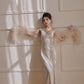 DOLLY Luxury Sliver Sleeveless Glitter Slim Fit Long Banquet Dress-SWATTIE