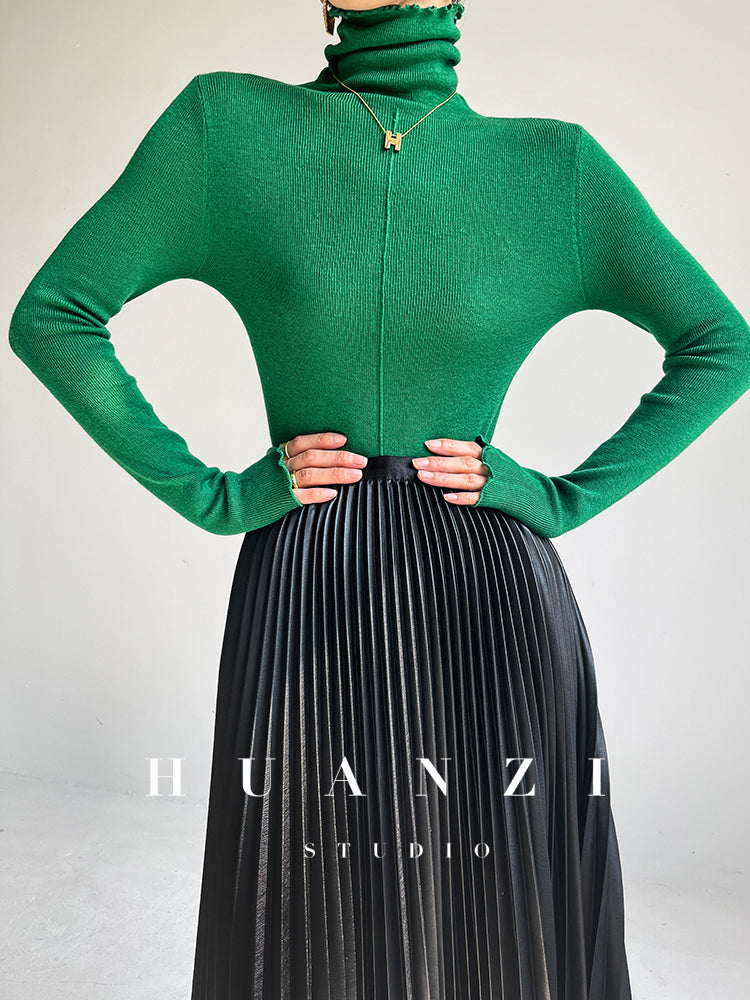 Huanzi custom turtleneck pullover knitted sweater autumn winter - Bililly