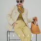 Huanzi spring autumn heavy couture tweed coat jacket - Kindr