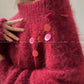 Fold Streamer Weaving Shadow Alpaca Lazy Sweater - hbye