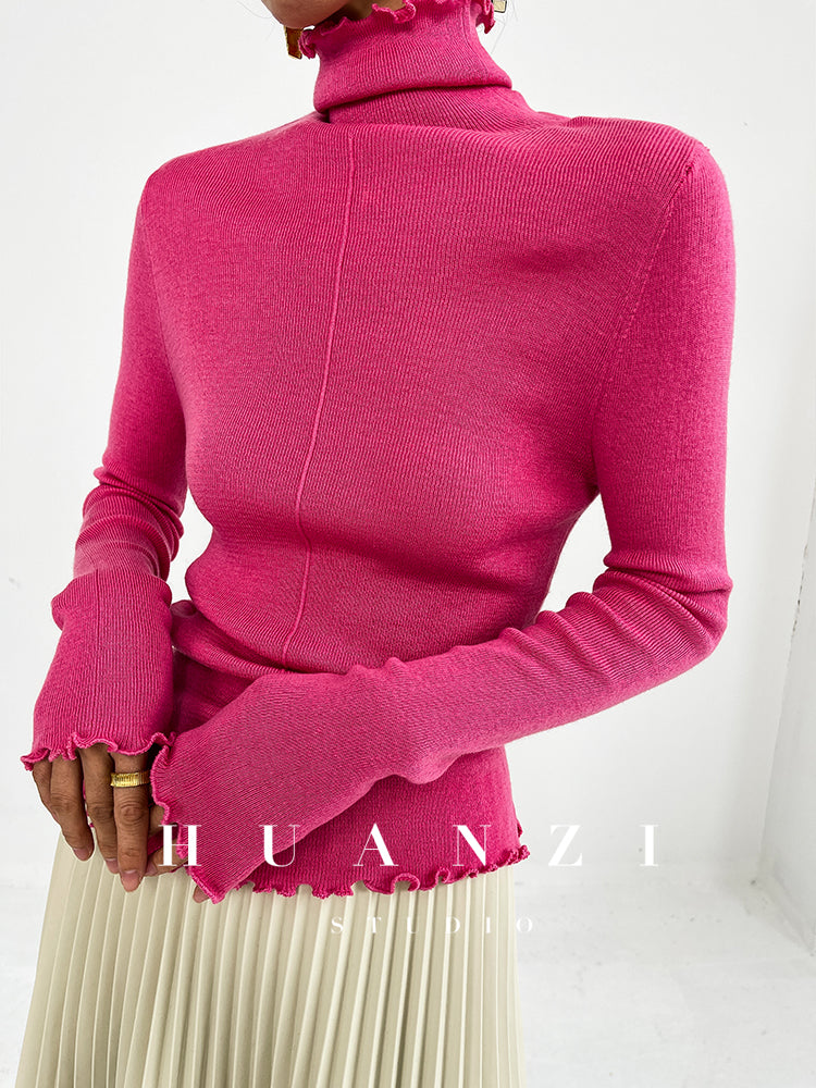 Huanzi custom turtleneck pullover knitted sweater autumn winter - Bililly