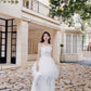 DOLLY Elegant Sleeveless Feather Tube Top Embroidery Long Tutu wedding Dress-KYLIE